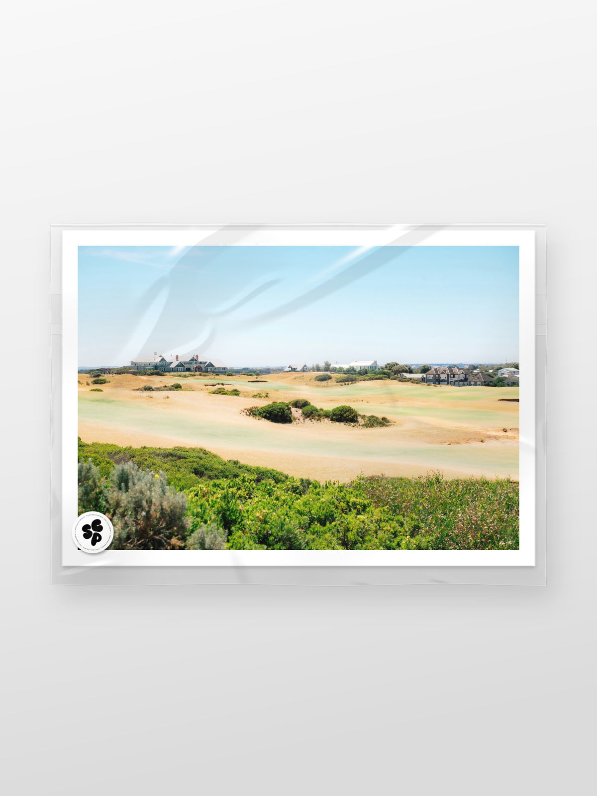 Barwon Heads Golf Course Summer Fairways Landscape print in a protective sleeve