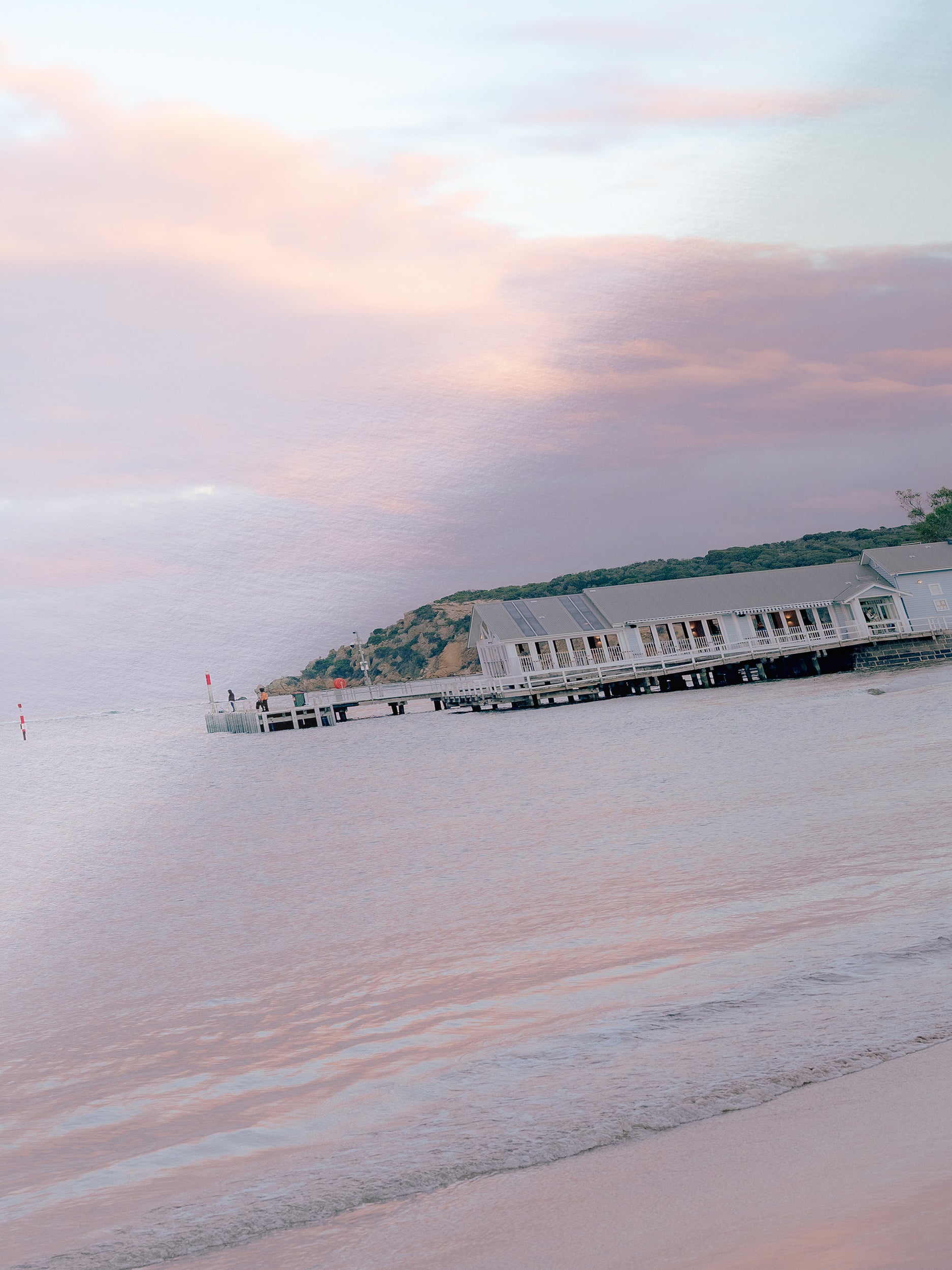 Barwon Heads Pier in Winter Sunset Light