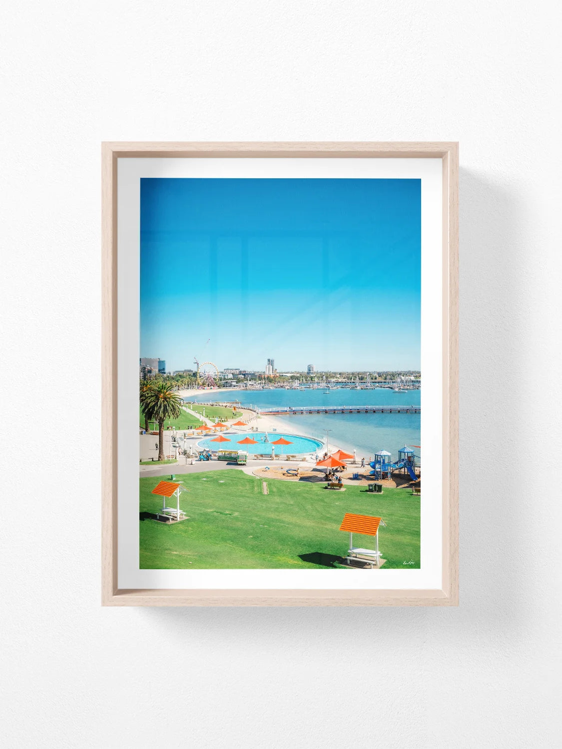 From Eastern Beach Across Geelong Waterfront Portrait