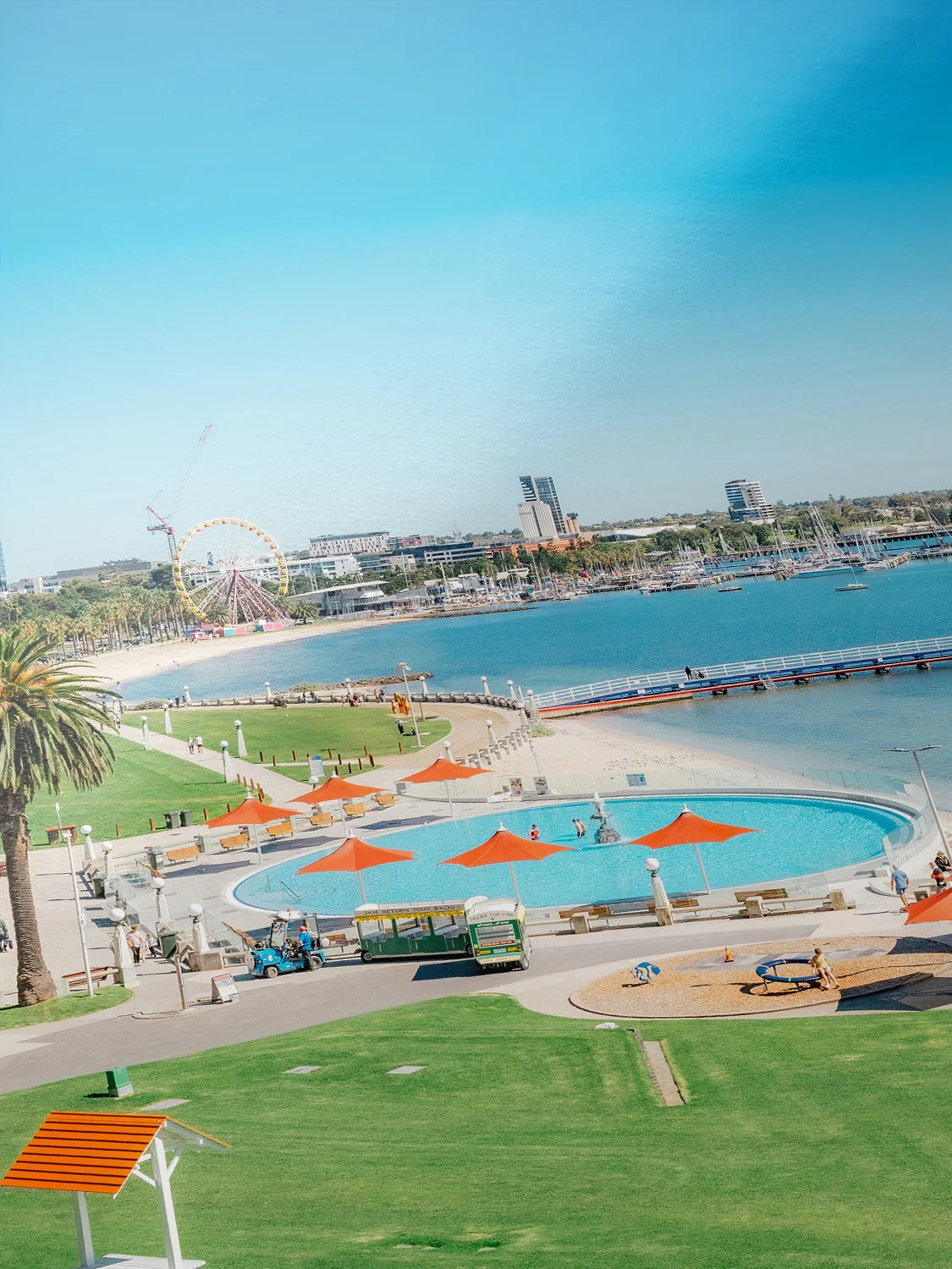 From Eastern Beach Across Geelong Waterfront Portrait