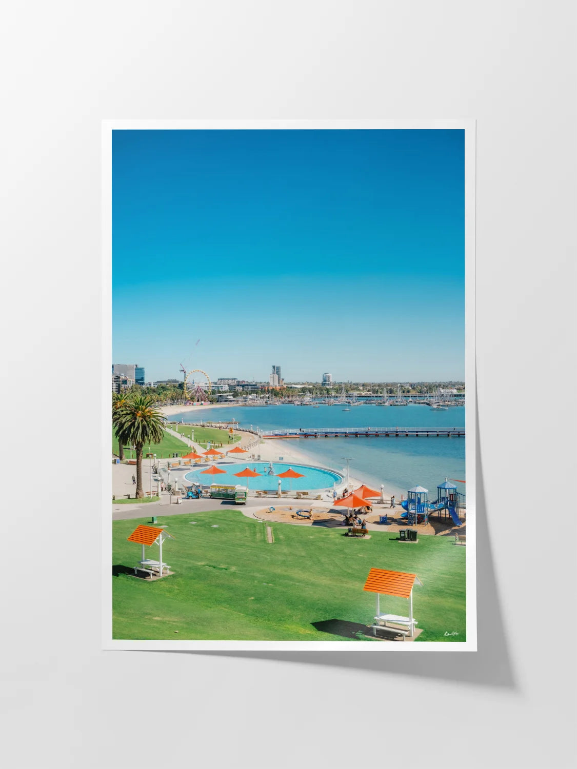 From Eastern Beach Across Geelong Waterfront Portrait