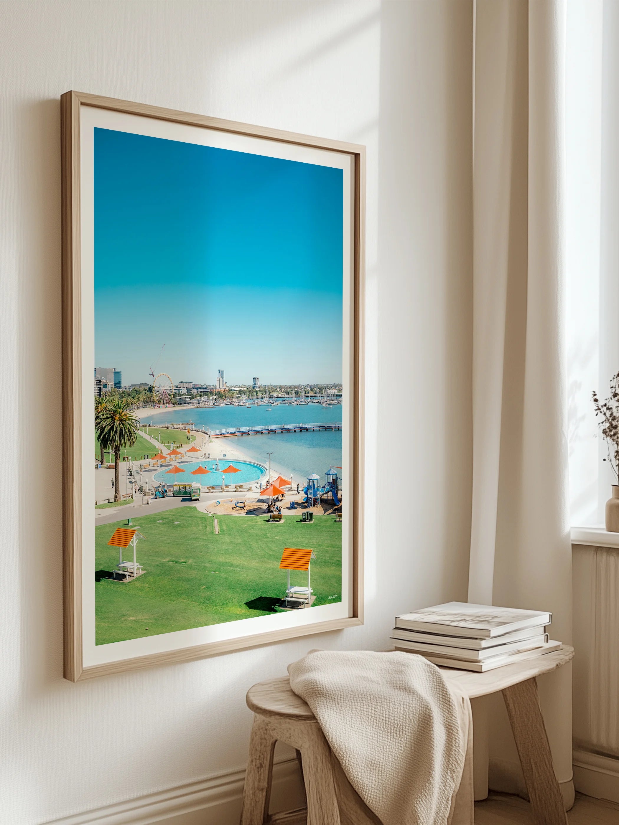 From Eastern Beach Across Geelong Waterfront Portrait