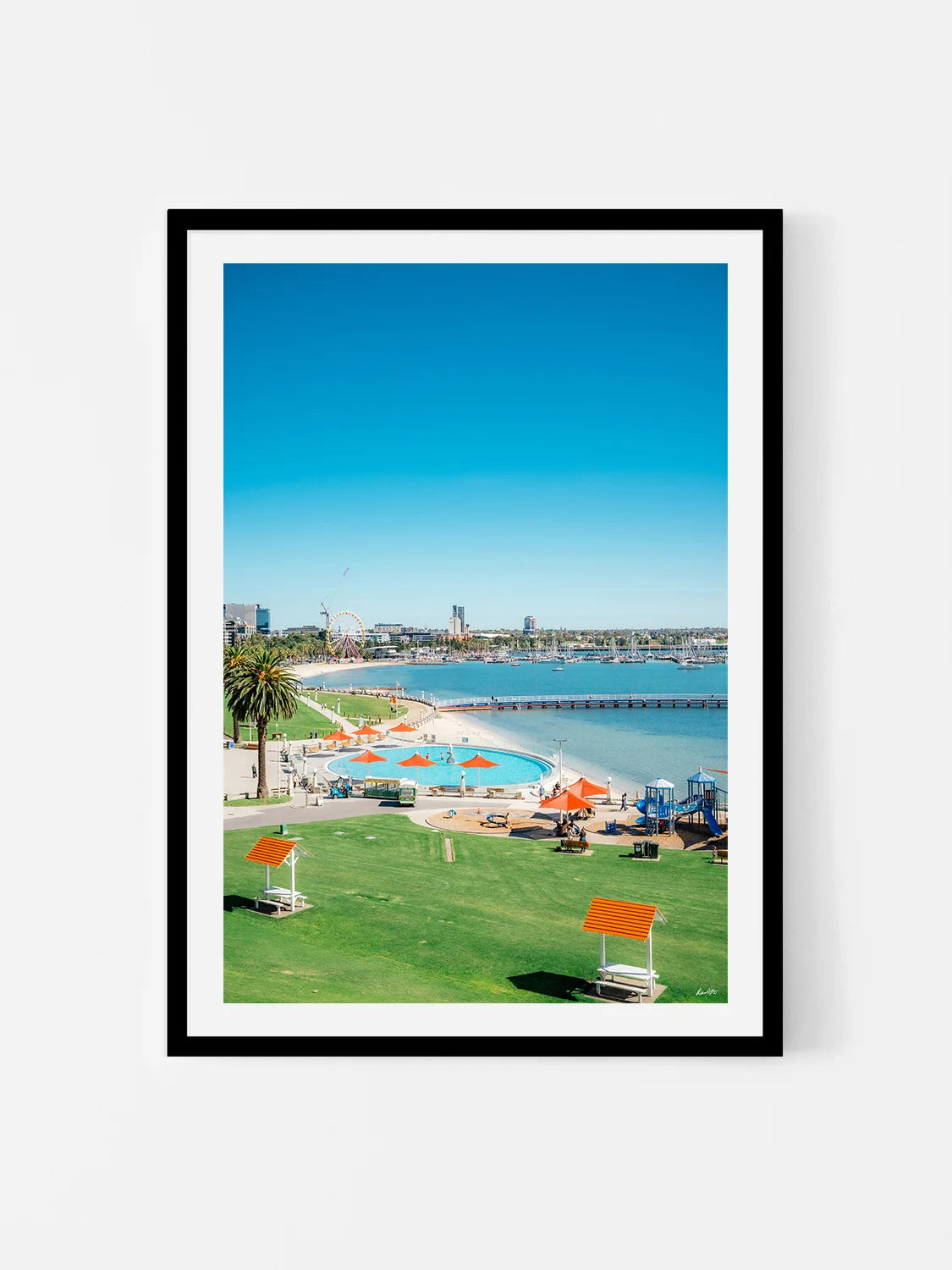 From Eastern Beach Across Geelong Waterfront Portrait