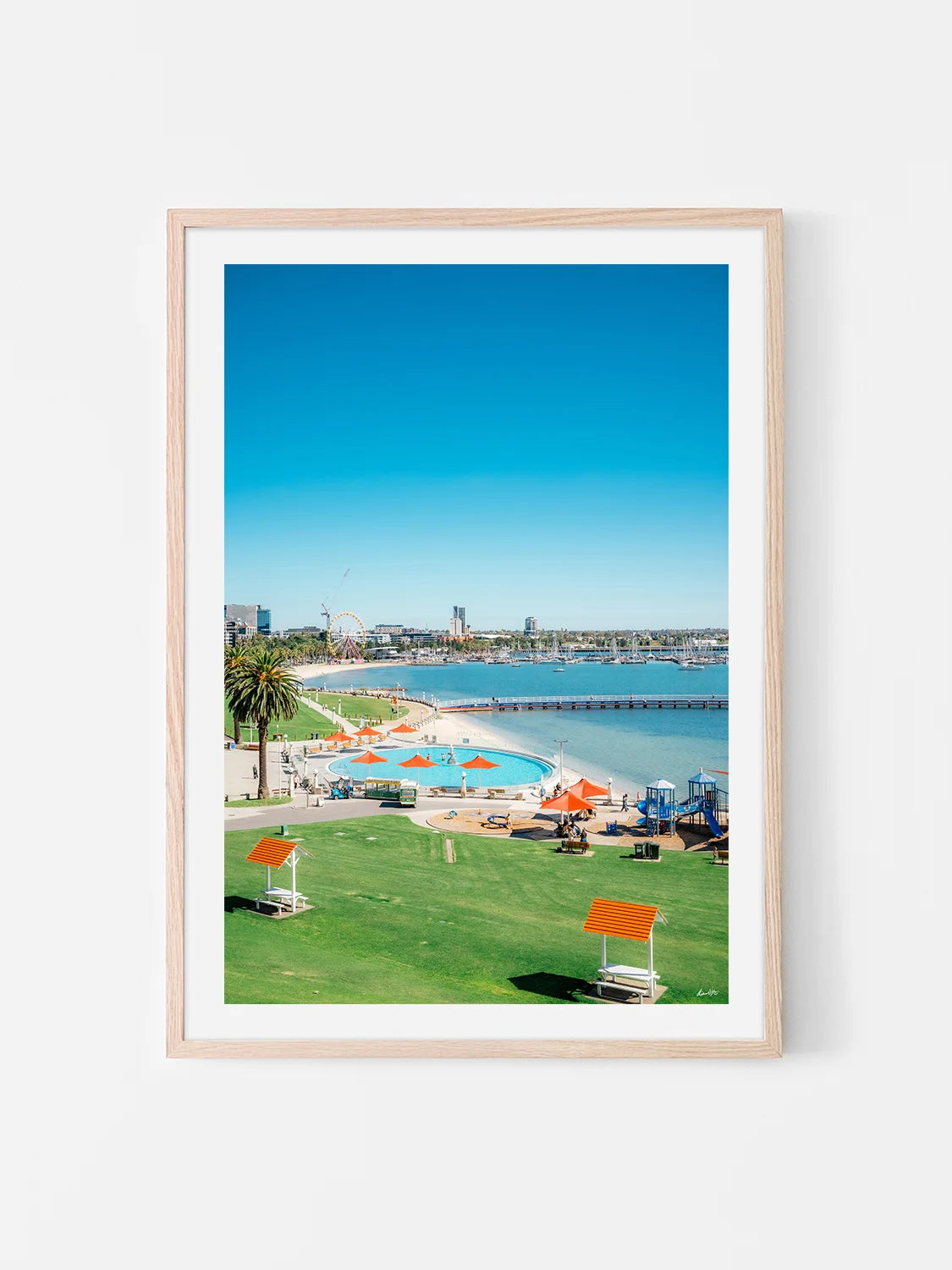 From Eastern Beach Across Geelong Waterfront Portrait