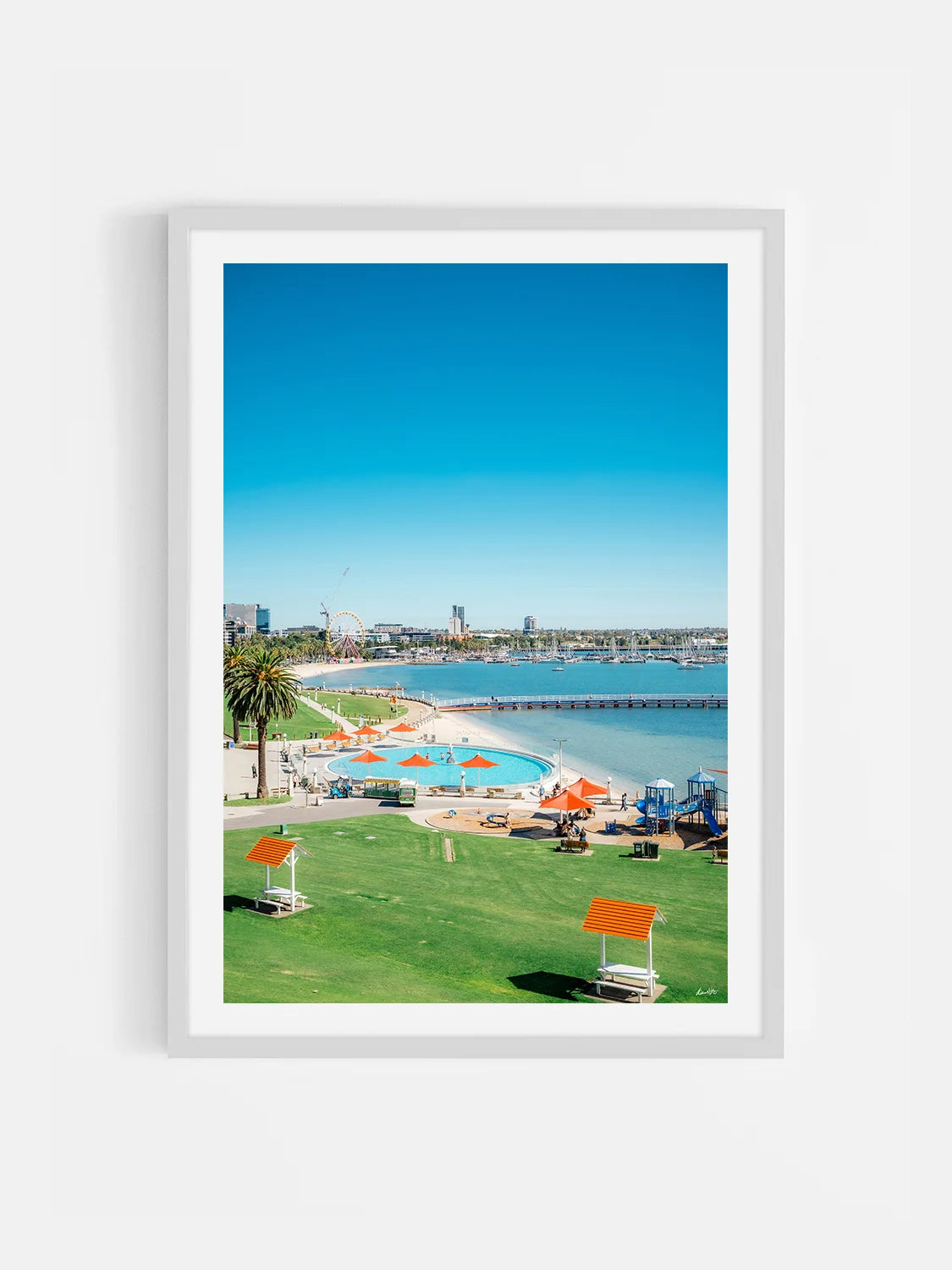 From Eastern Beach Across Geelong Waterfront Portrait