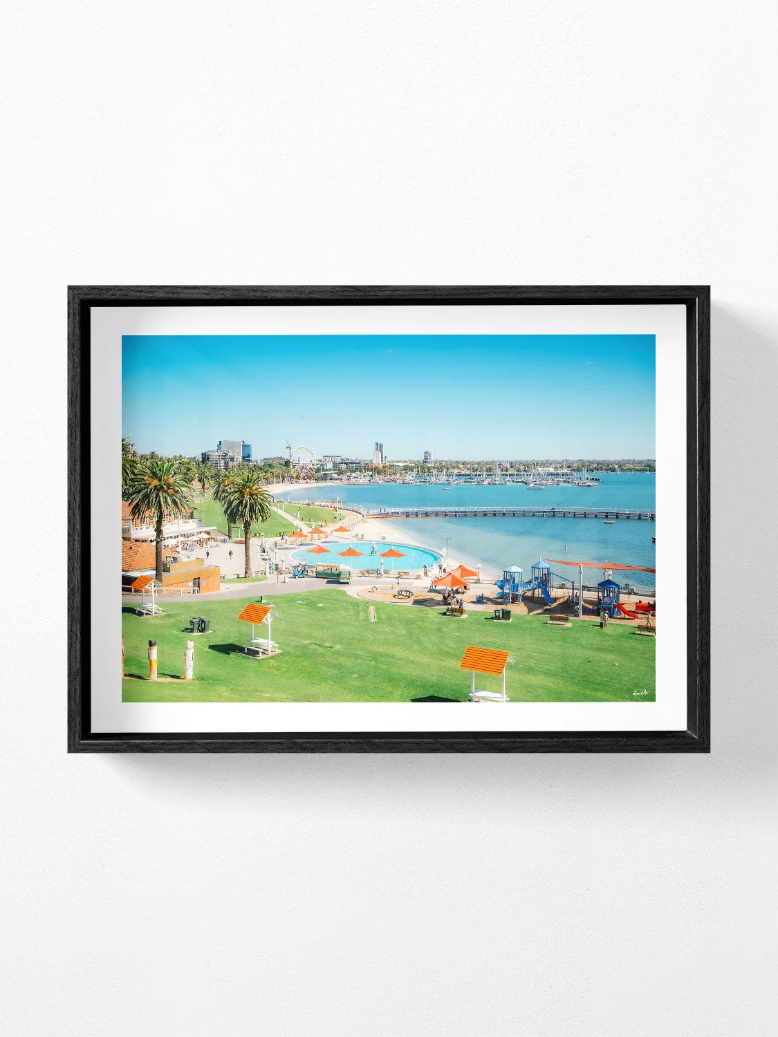 From Eastern Beach Across Geelong Waterfront Landscape