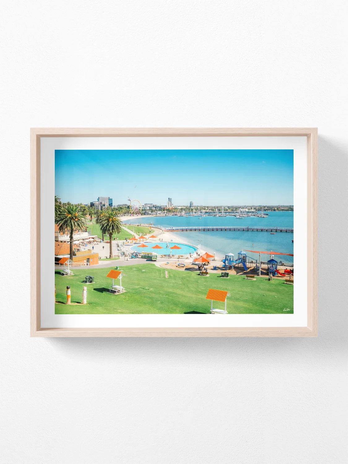 From Eastern Beach Across Geelong Waterfront Landscape