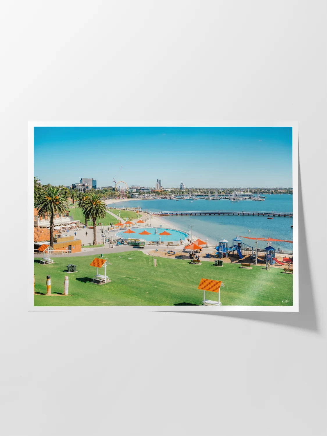 From Eastern Beach Across Geelong Waterfront Landscape