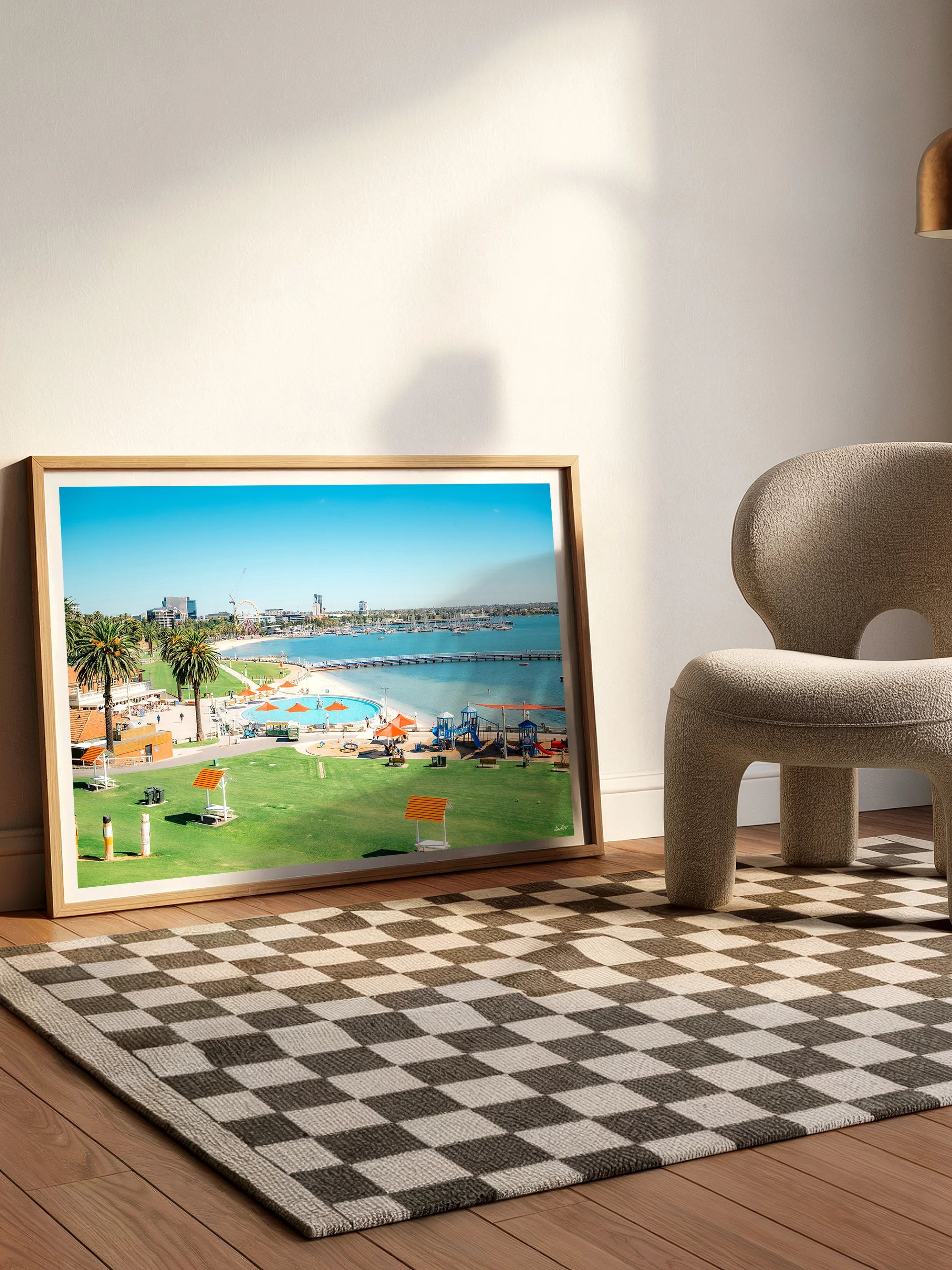 From Eastern Beach Across Geelong Waterfront Landscape