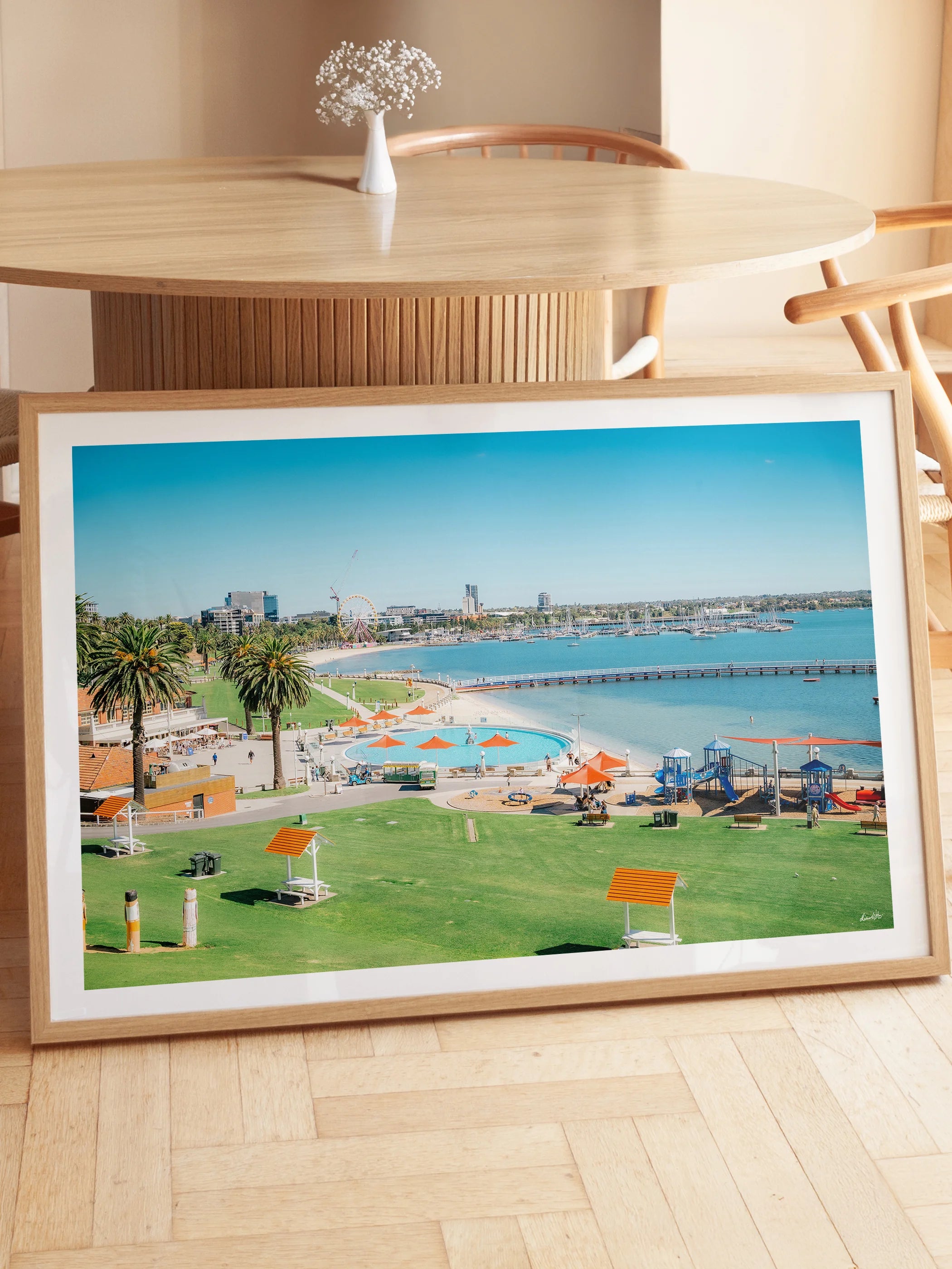 From Eastern Beach Across Geelong Waterfront Landscape