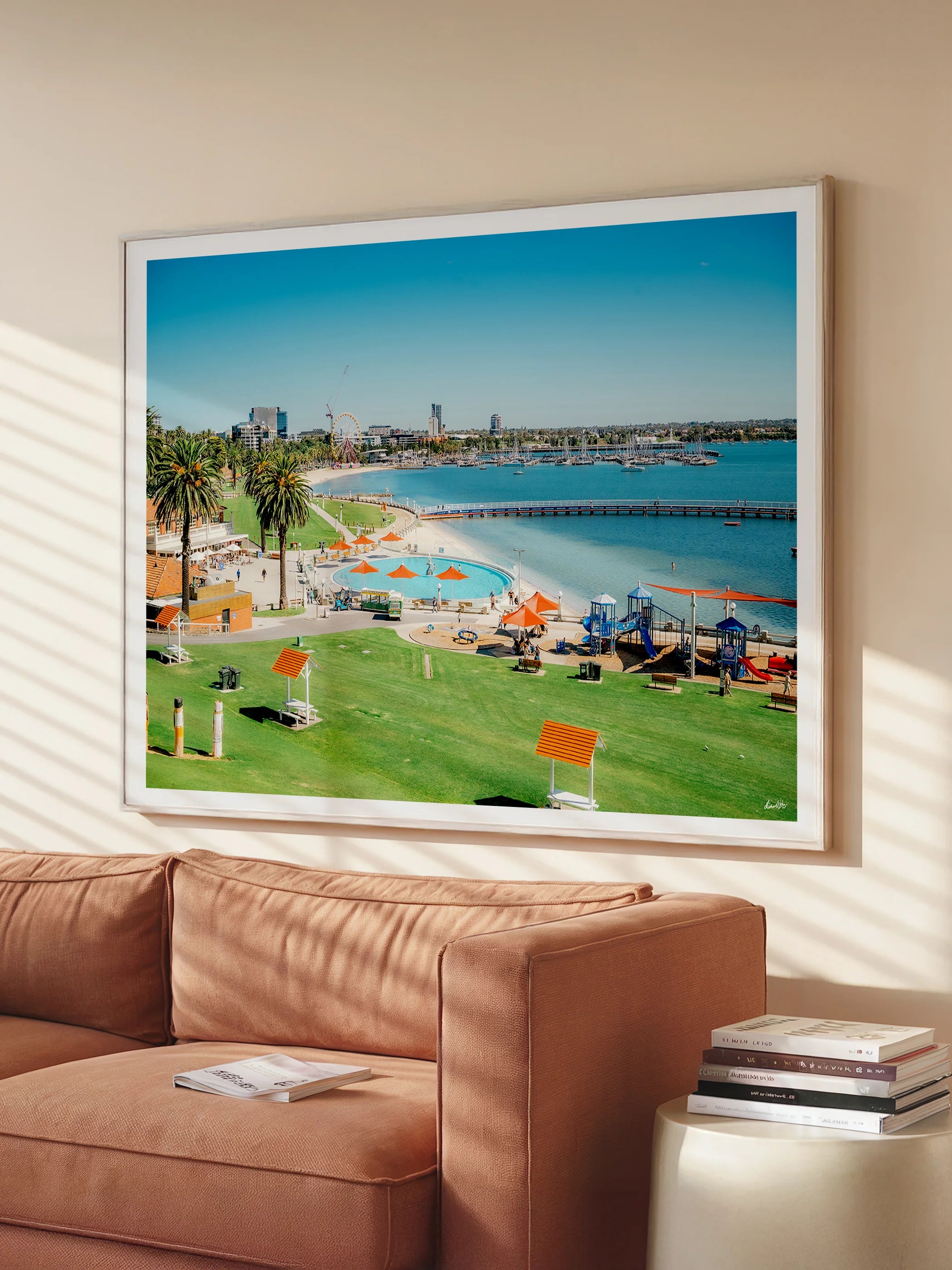 From Eastern Beach Across Geelong Waterfront Landscape