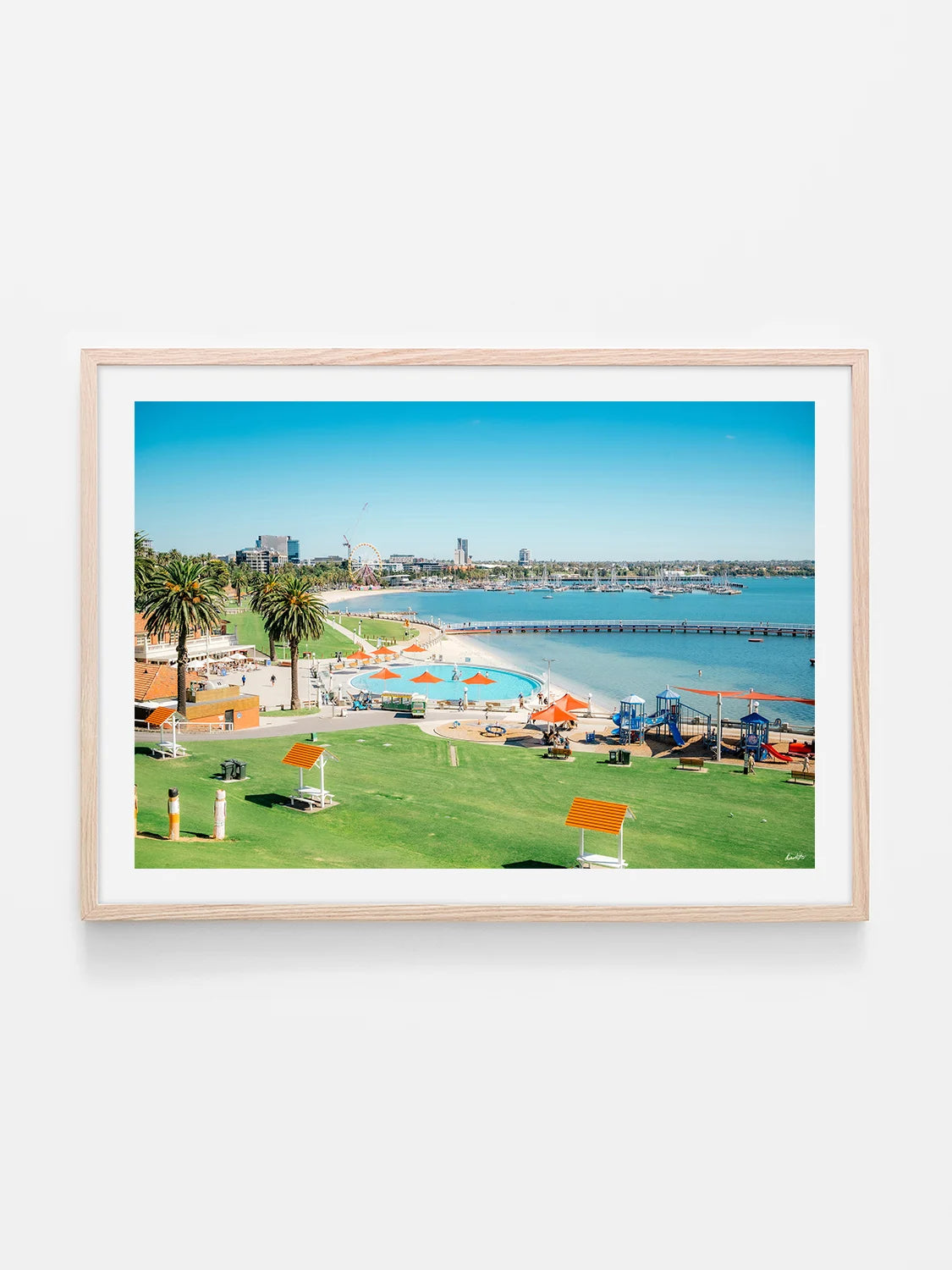 From Eastern Beach Across Geelong Waterfront Landscape