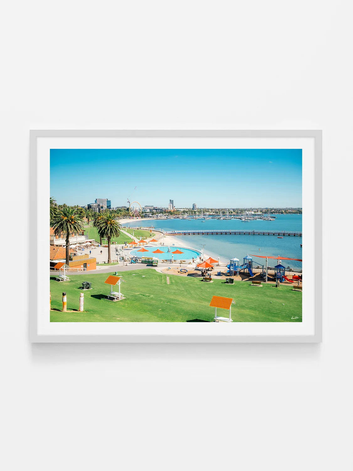 From Eastern Beach Across Geelong Waterfront Landscape