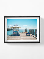 Geelong Pier Fisherman in Autumn Sun