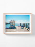 Geelong Pier Fisherman in Autumn Sun