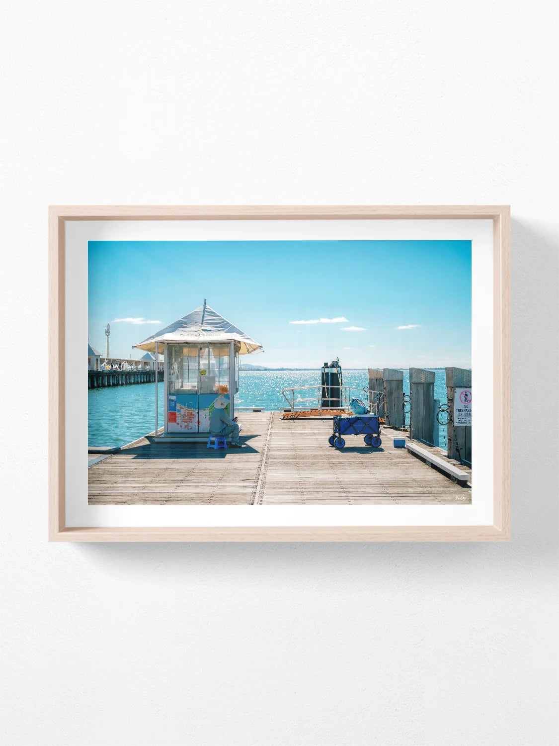 Geelong Pier Fisherman in Autumn Sun