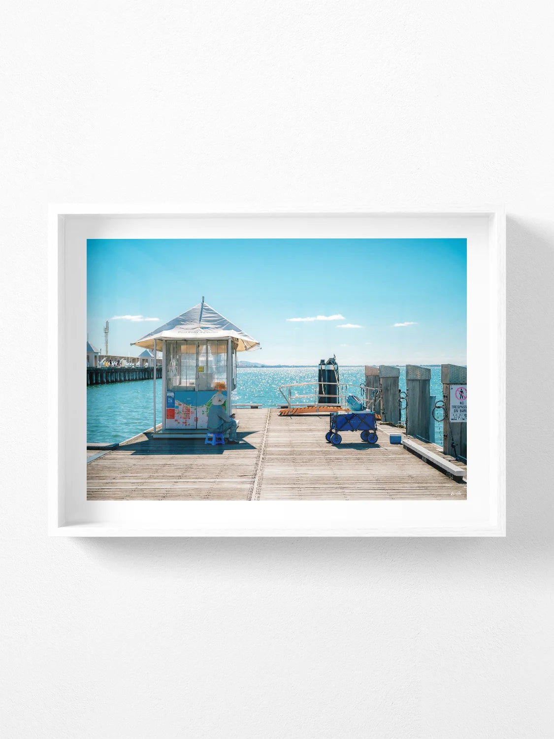 Geelong Pier Fisherman in Autumn Sun