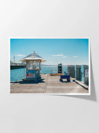Geelong Pier Fisherman in Autumn Sun