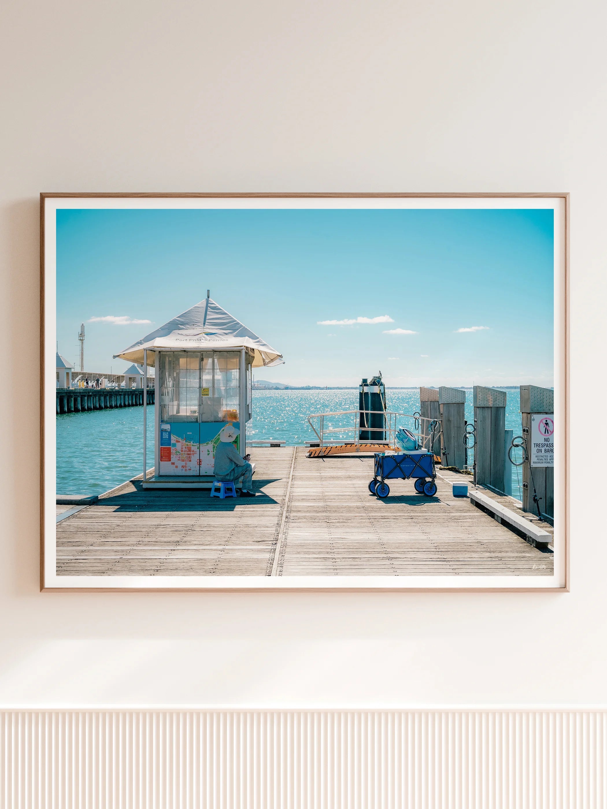 Geelong Pier Fisherman in Autumn Sun