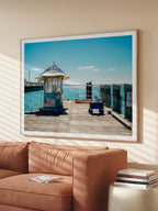 Geelong Pier Fisherman in Autumn Sun