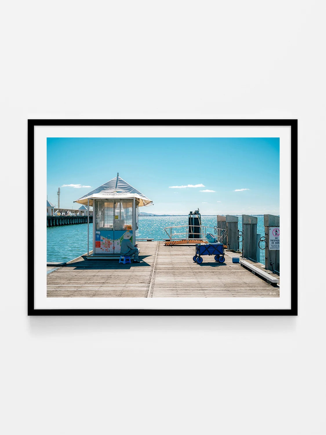 Geelong Pier Fisherman in Autumn Sun