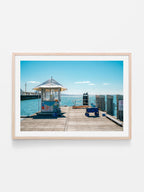 Geelong Pier Fisherman in Autumn Sun