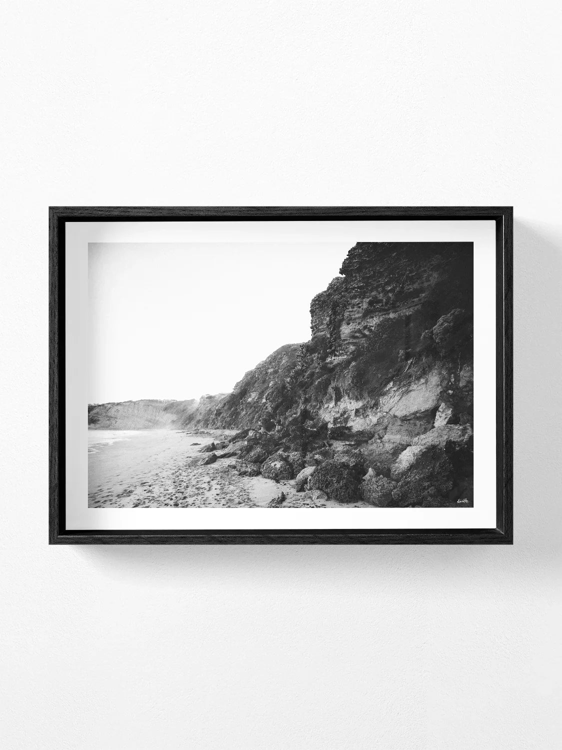 Jan Juc Cliffs in Black and White