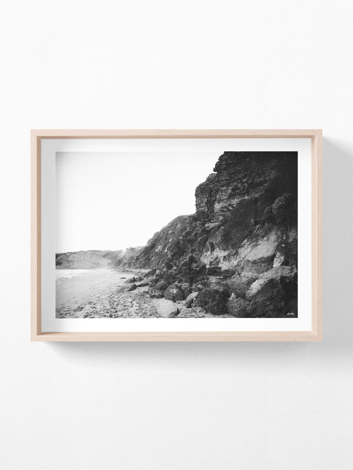 Jan Juc Cliffs in Black and White