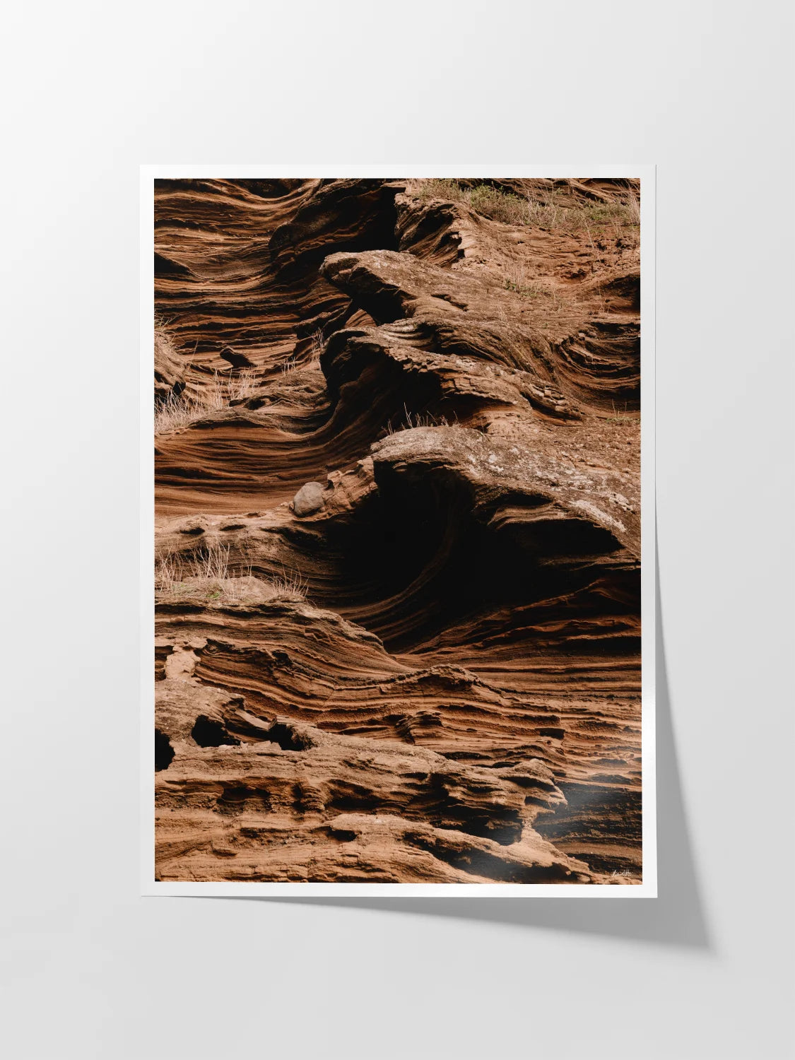 Lake Purrumbete Volcanic Rock Face (Portrait)