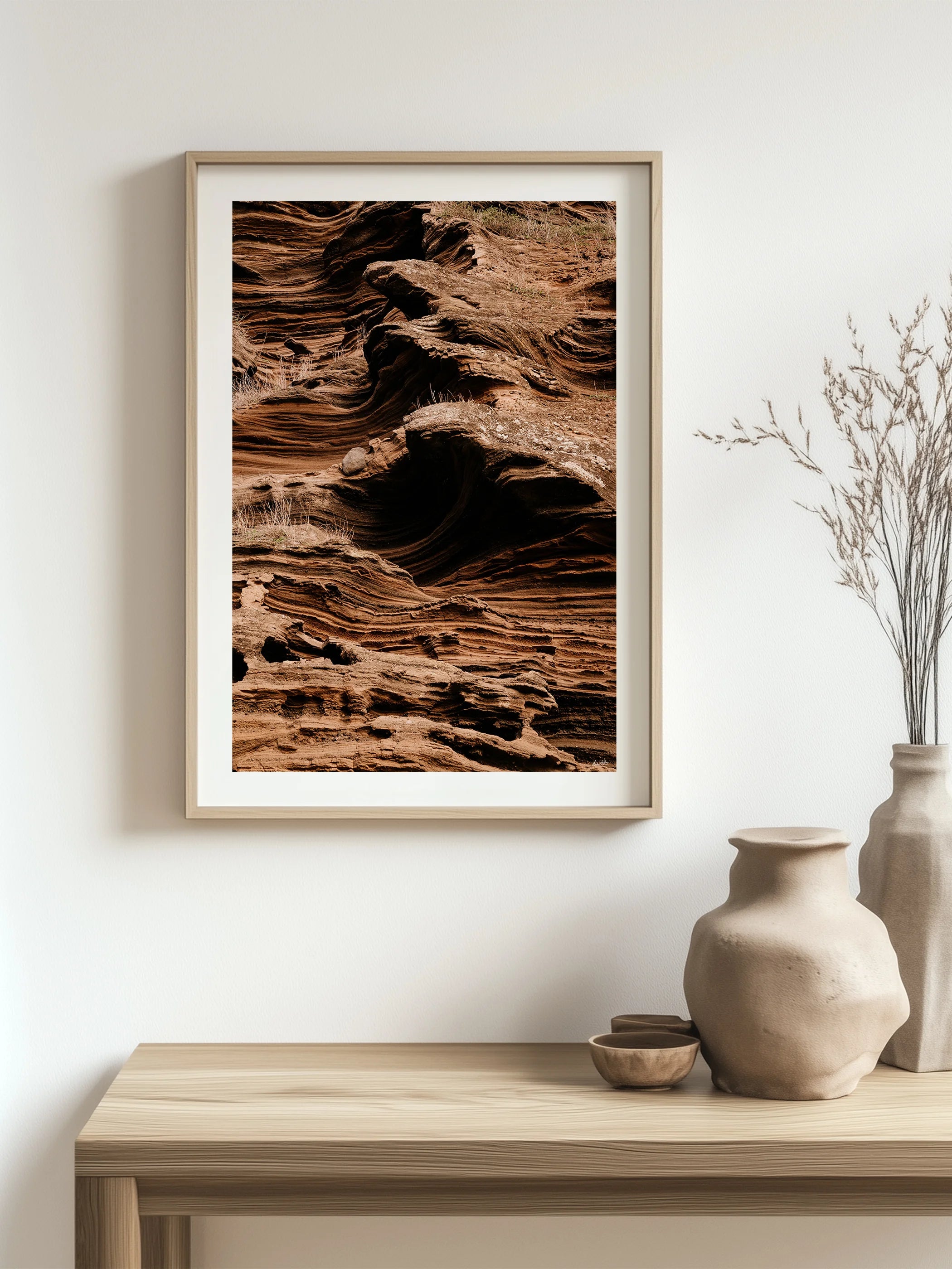 Lake Purrumbete Volcanic Rock Face (Portrait)