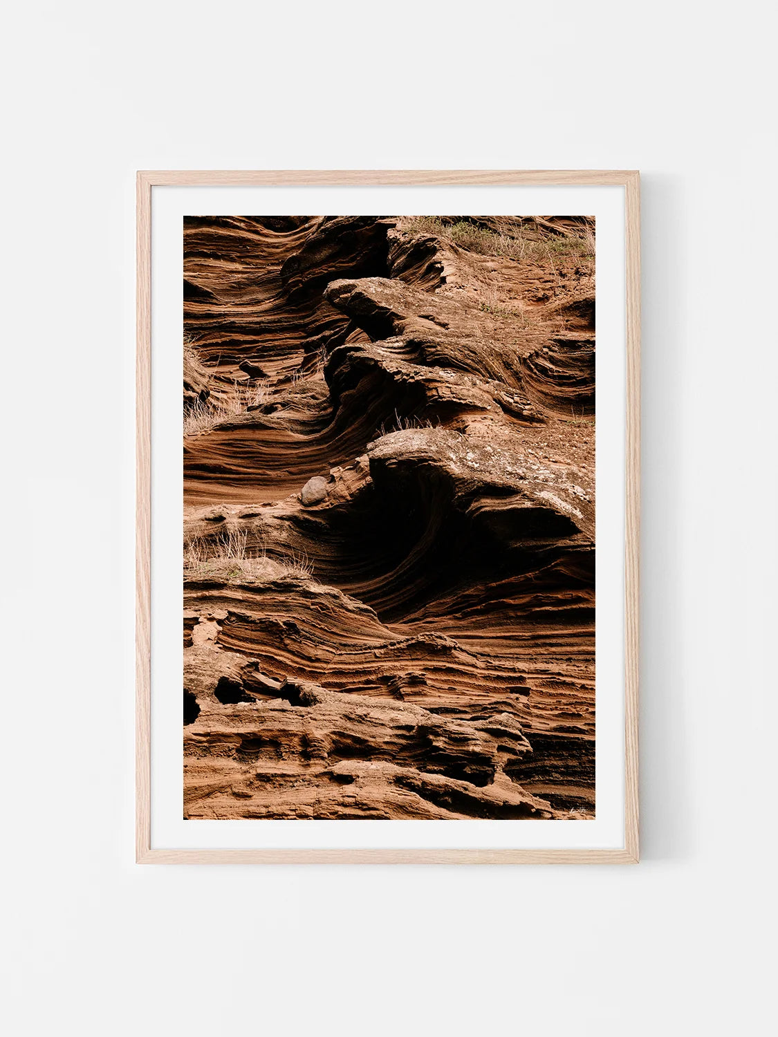 Lake Purrumbete Volcanic Rock Face (Portrait)