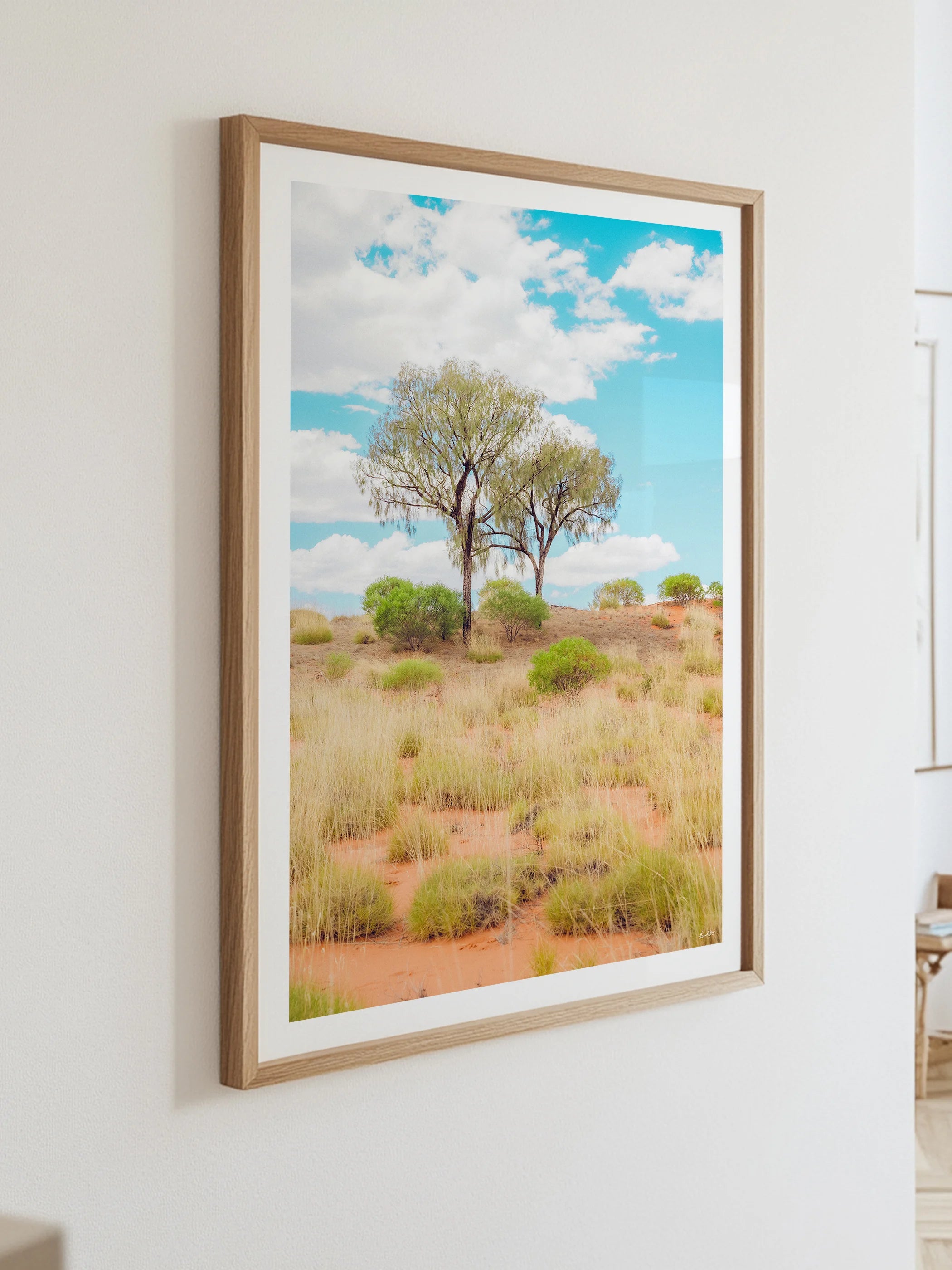 Lasseter Highway Spinifex, Trees and Dunes Portrait