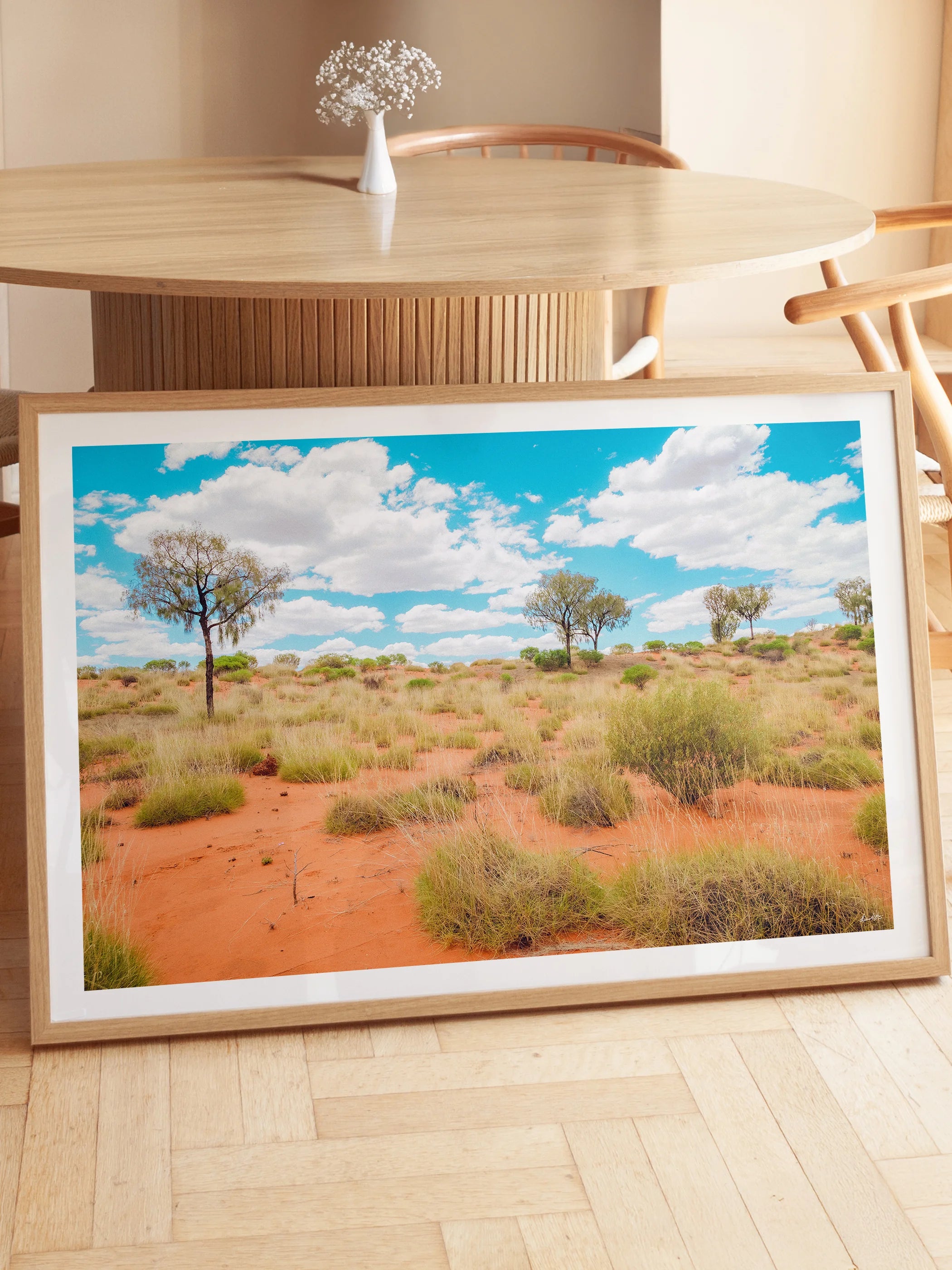 Lasseter Highway Spinifex on Red Sand Landscape
