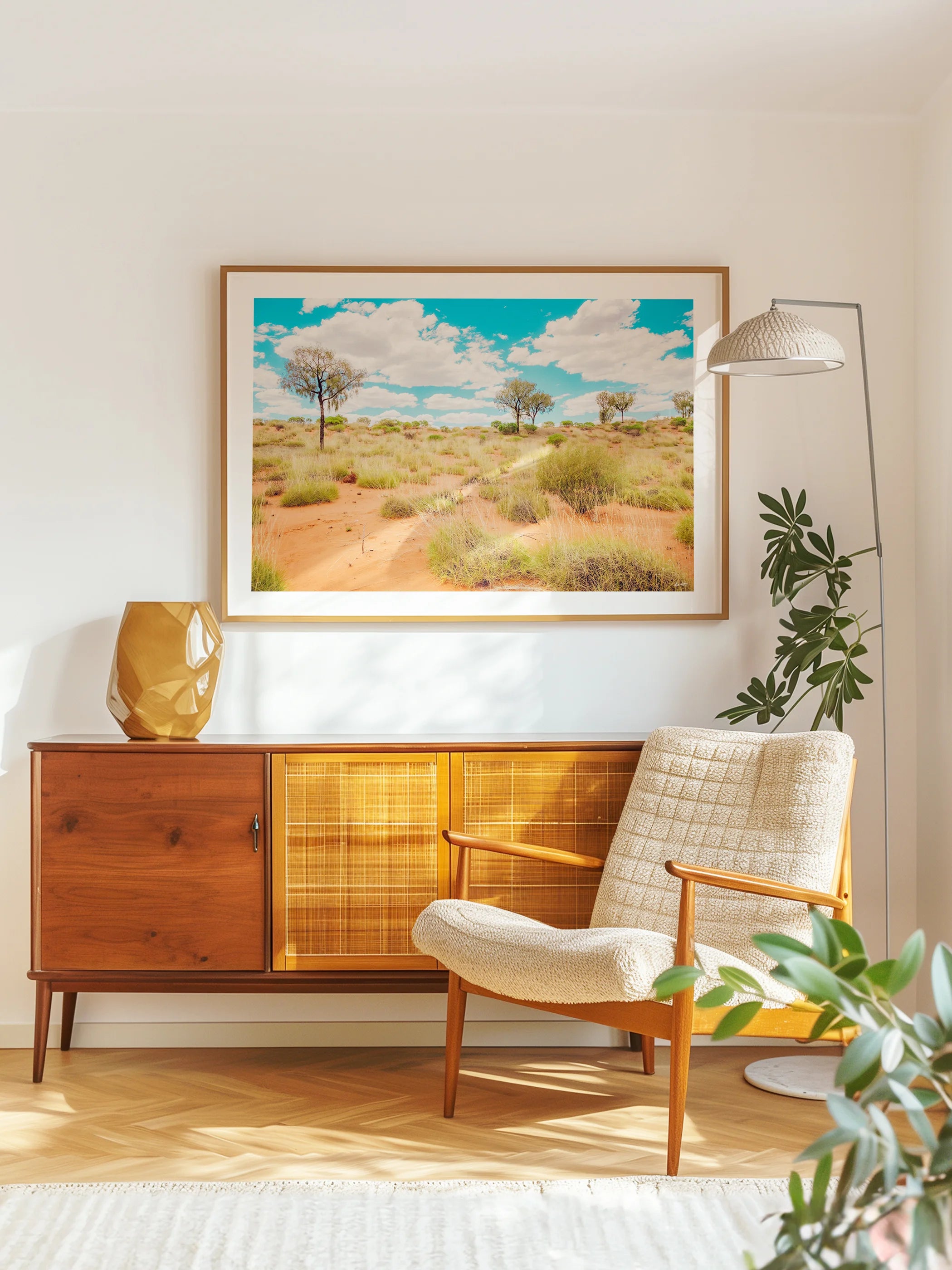 Lasseter Highway Spinifex, Trees and Dunes Landscape