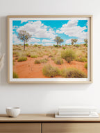 Lasseter Highway Spinifex on Red Sand Landscape