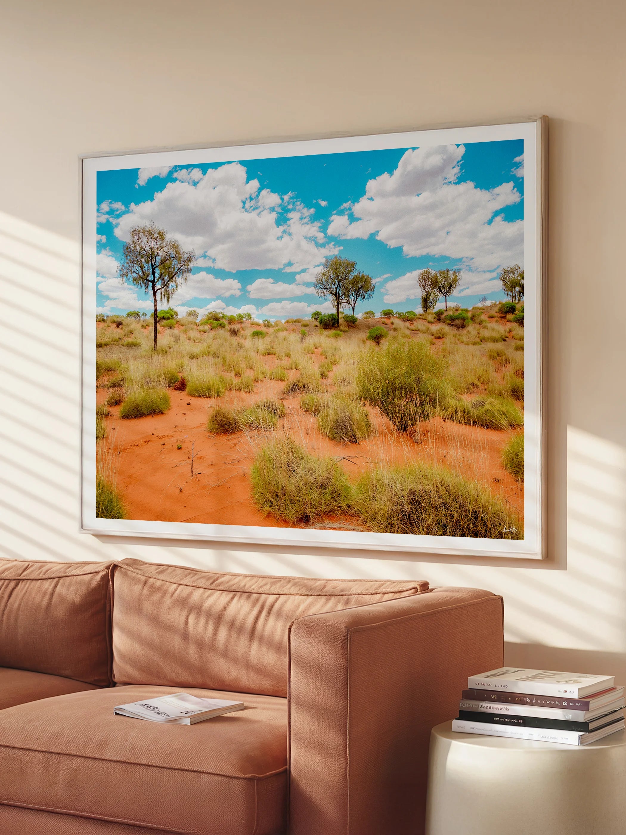 Lasseter Highway Spinifex, Trees and Dunes Landscape