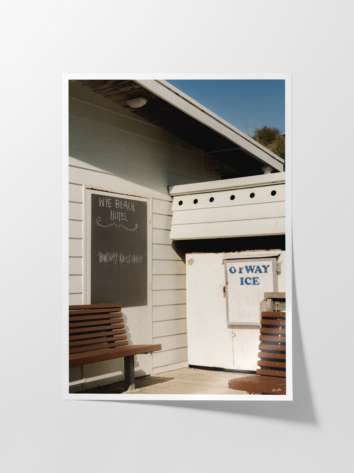 Wye Beach Hotel Sign and Ice Chest