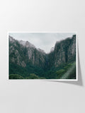 Mount Buffalo Rock Face and Waterfall in Cloud