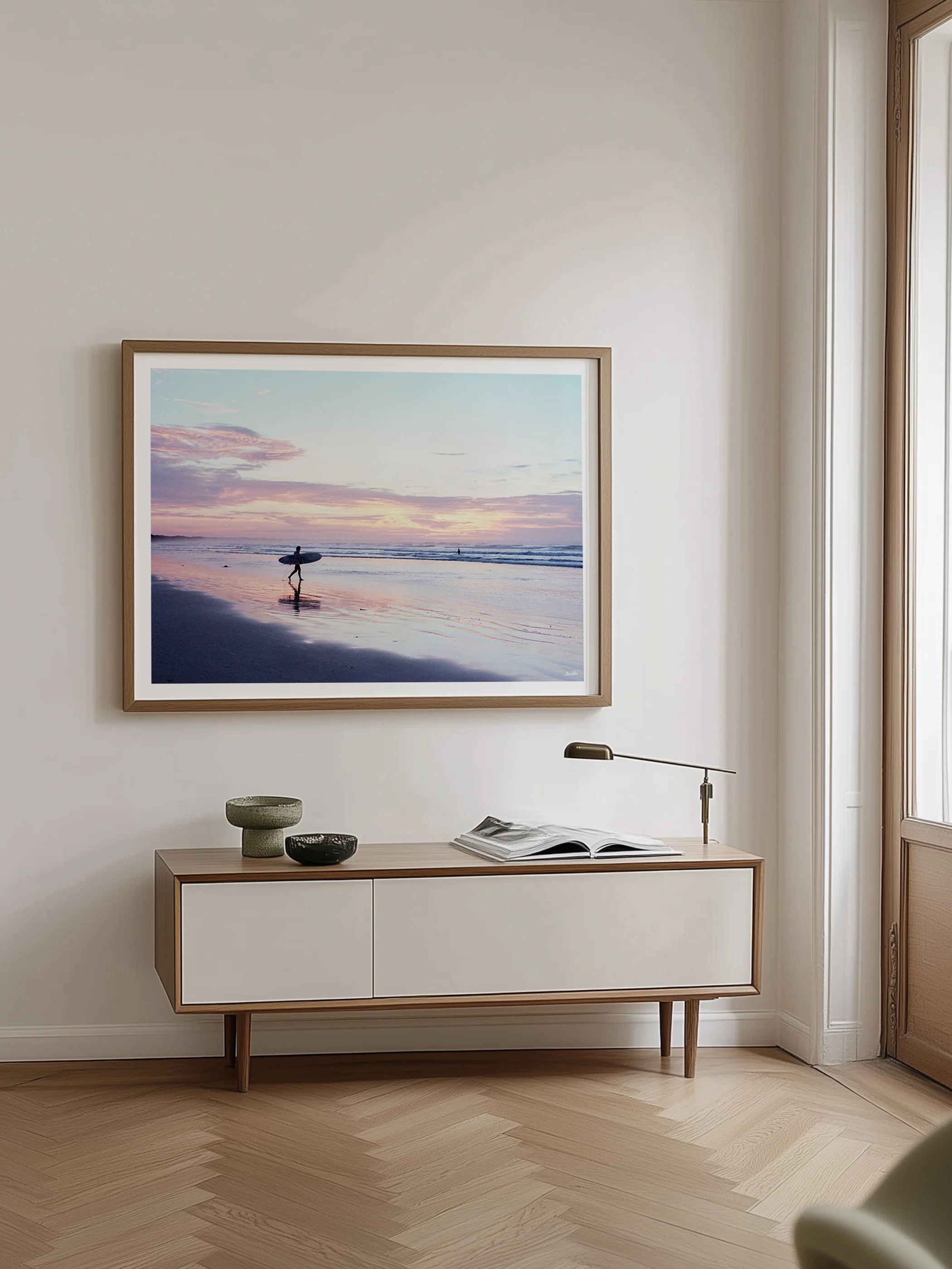 Ocean Grove Beach Surfer at Sunrise