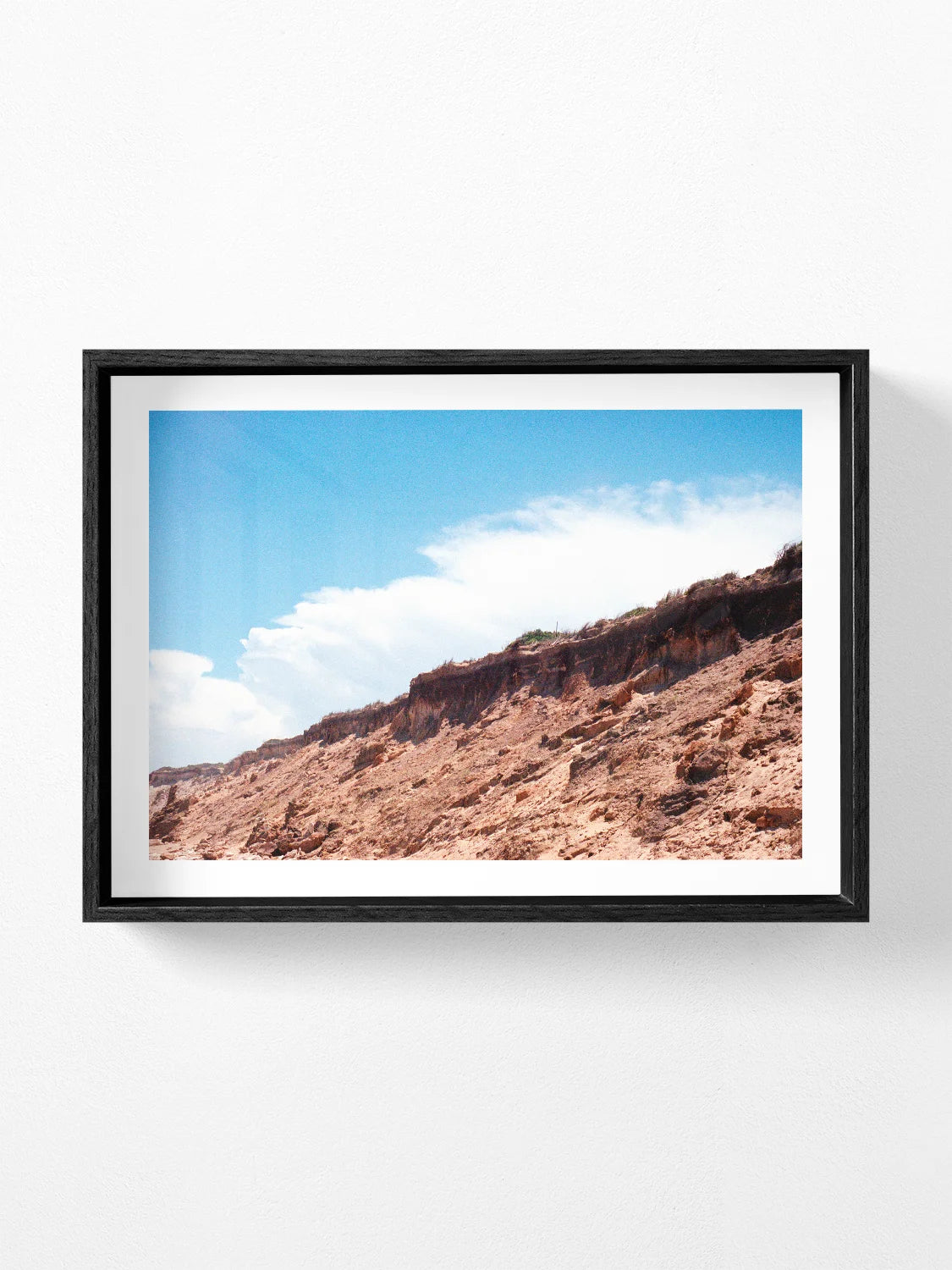 Thirteenth Beach Cliffs, Rocks and Clouds Landscape