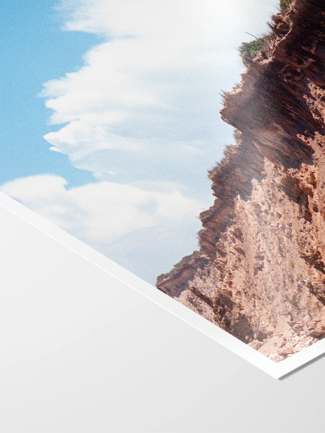 Thirteenth Beach Cliffs, Rocks and Clouds Landscape