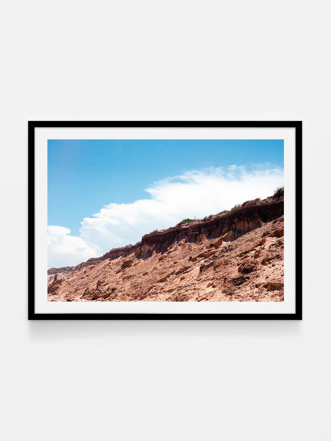 Thirteenth Beach Cliffs, Rocks and Clouds Landscape