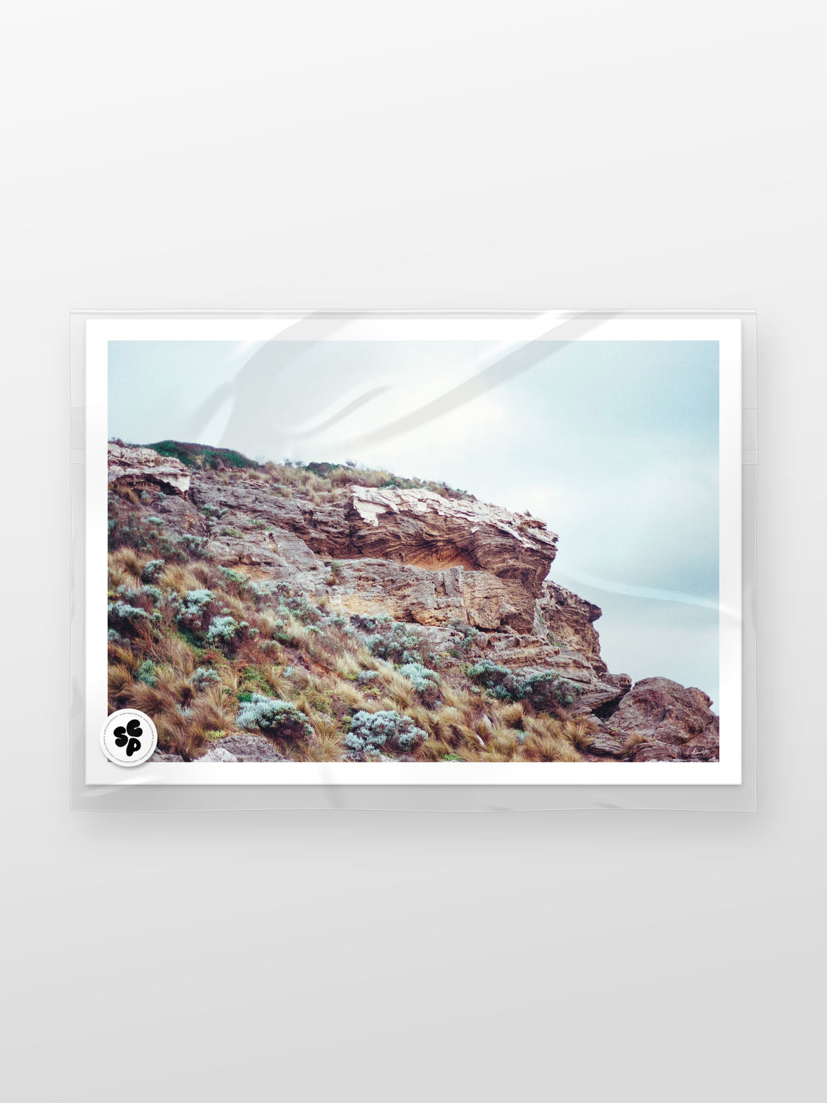 Barwon Heads Bluff print in a protective sleeve