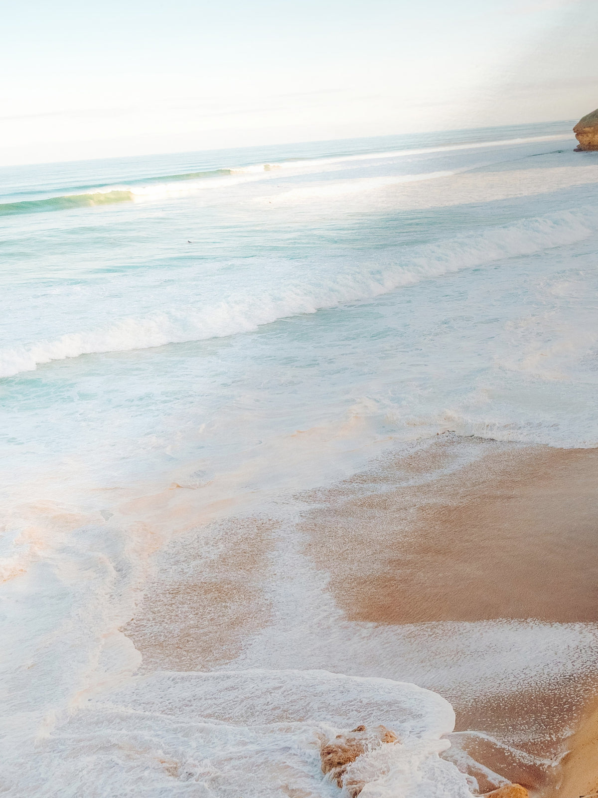 Close-up detail of the Bells Beach at Sunset giclée print on archival Smooth Pearl photo paper