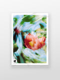 Bright Flower Series - Camellia Japonica Red print in a protective sleeve
