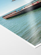 Corner of the Carousel at the Geelong Waterfront Pavilion Portrait print showing archival Smooth Pearl photo paper and white border