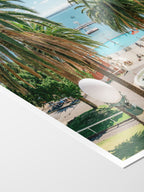 Corner of the Eastern Beach Stairs to Pavilion View print showing archival Smooth Pearl photo paper and white border