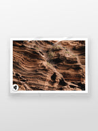 Lake Purrumbete Volcanic Rock Face print in a protective sleeve