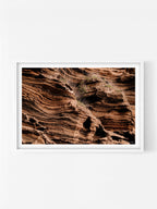 Lake Purrumbete Volcanic Rock Face print in a white shadowbox frame, Western Victoria