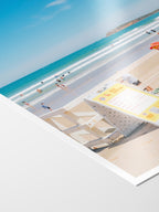 Corner of the Ocean Grove Surf Life Savers in Summer print showing archival Smooth Pearl photo paper and white border